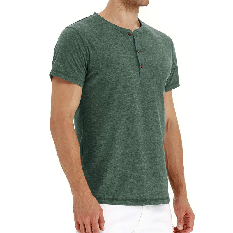 Max | Zomers katoenen overhemd met 3 knopen in de kleur Marineblauw voor heren in stijl ideaal voor de zomer.