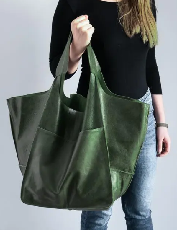 Maxine Dames Strandtas | Klassiek & Uniek in de kleur Groen voor dames in Beach stijl ideaal voor de zomer.