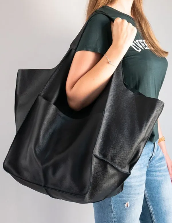 Maxine Dames Strandtas | Klassiek & Uniek in de kleur Zwart voor dames in Beach stijl ideaal voor de zomer.