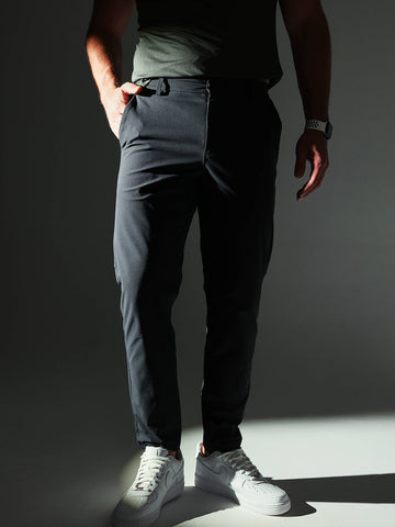 Mike | Slanke broek in de kleur Zwart voor heren in stijl geschikt voor alle seizoenen.