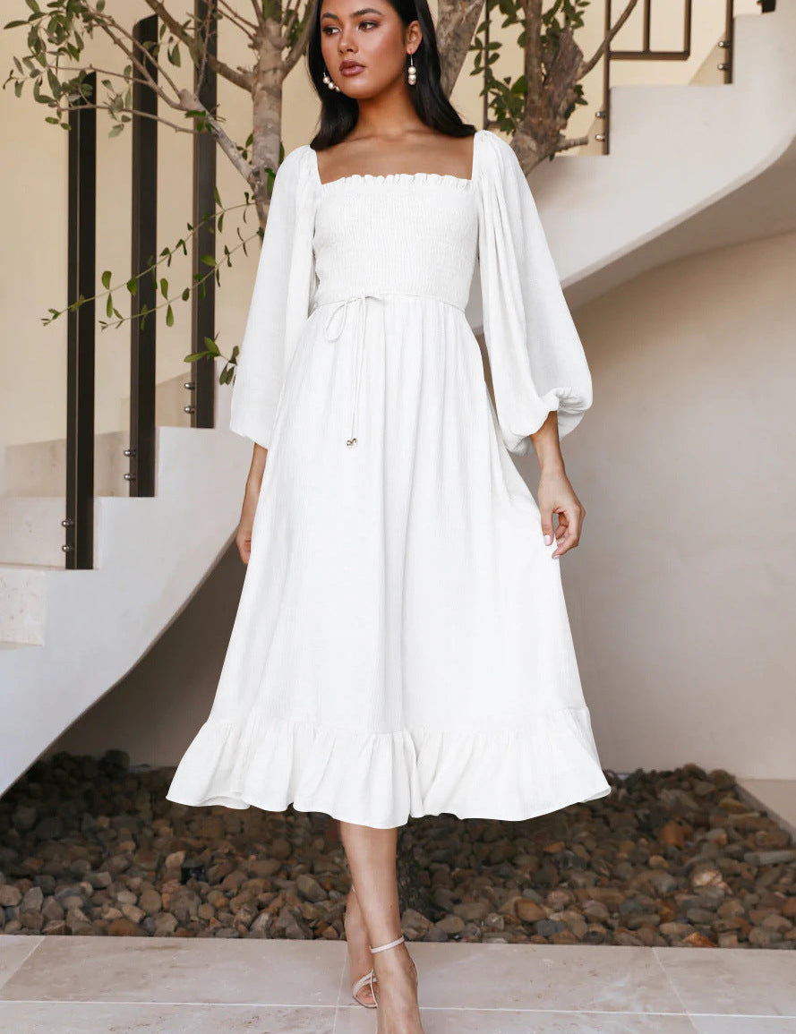 Mila | Boheemse zomerjurk in de kleur Wit voor dames in stijl ideaal voor de zomer.
