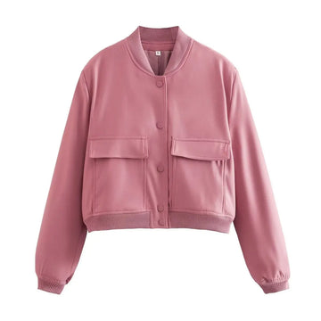 Mila | Casual bomberjack dames in de kleur Roze voor dames in Streetwear stijl ideaal voor de herfst.