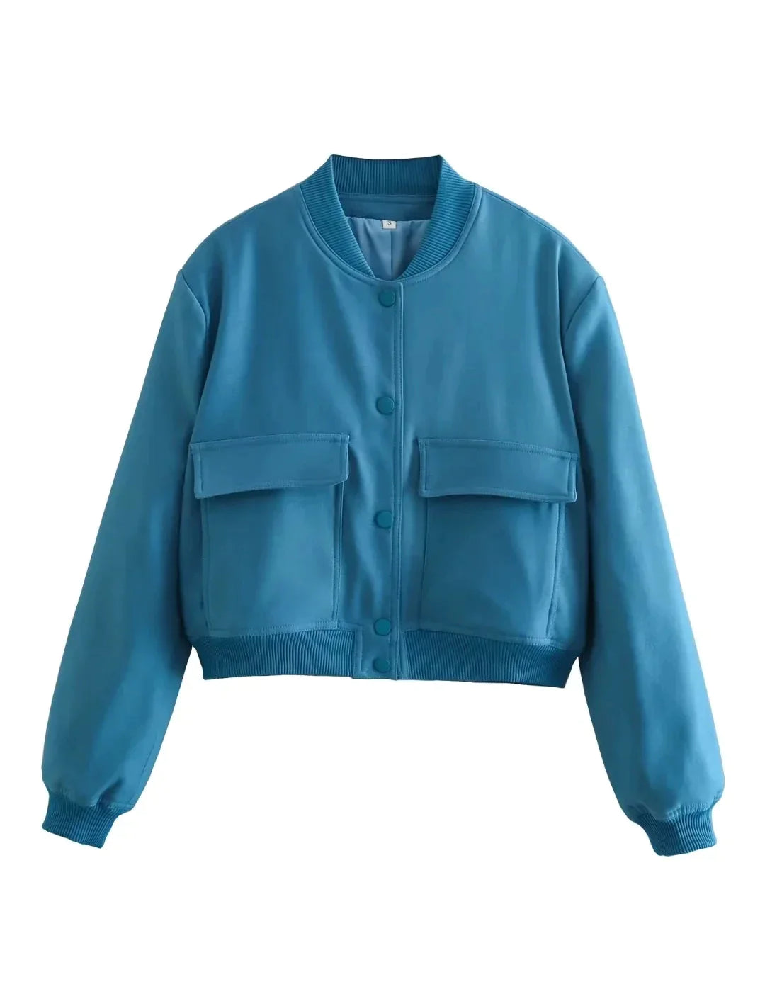 Mila | Casual bomberjack dames in de kleur Turquoise voor dames in Streetwear stijl ideaal voor de herfst.