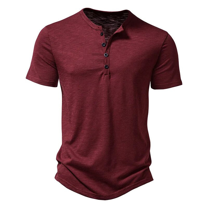 Mila | Casual Poloshirt voor Mannen in de kleur Bordeaux voor heren in stijl geschikt voor alle seizoenen.
