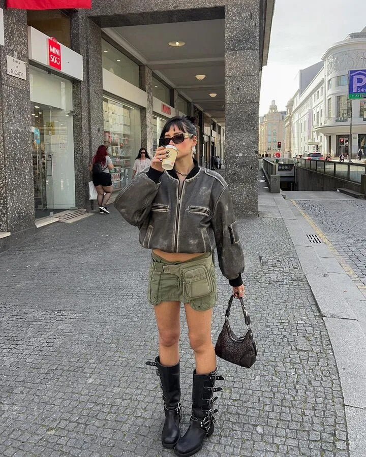 Milan | Gewassen vintage leren damesjas in de kleur Bruin voor dames in Heritage stijl ideaal voor de herfst.