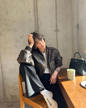 Milan | Gewassen vintage leren damesjas in de kleur Bruin voor dames in Heritage stijl ideaal voor de herfst.