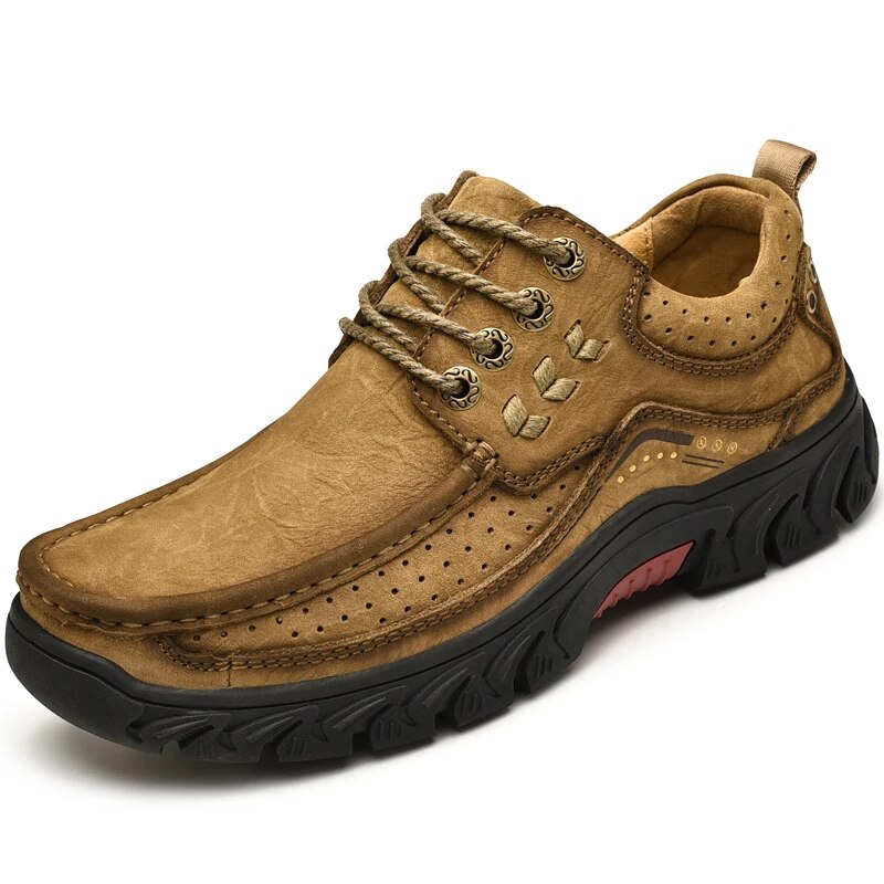 Milco | Premium lederen casual instappers in de kleur Khaki voor heren in stijl ideaal voor de herfst.