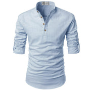 Milo | T-shirt voor heren in de kleur Lichtblauw voor heren in stijl ideaal voor de herfst.