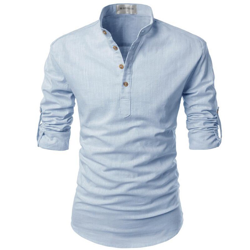 Milo | T-shirt voor heren in de kleur Lichtblauw voor heren in stijl ideaal voor de herfst.