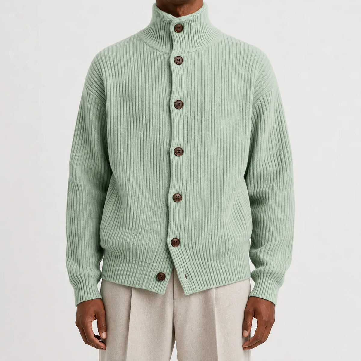 Cardigan met roll neck