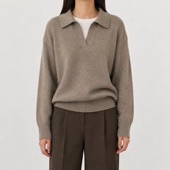 Sweater met V-hals en lange mouwen