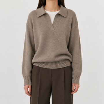 Sweater met V-hals en lange mouwen