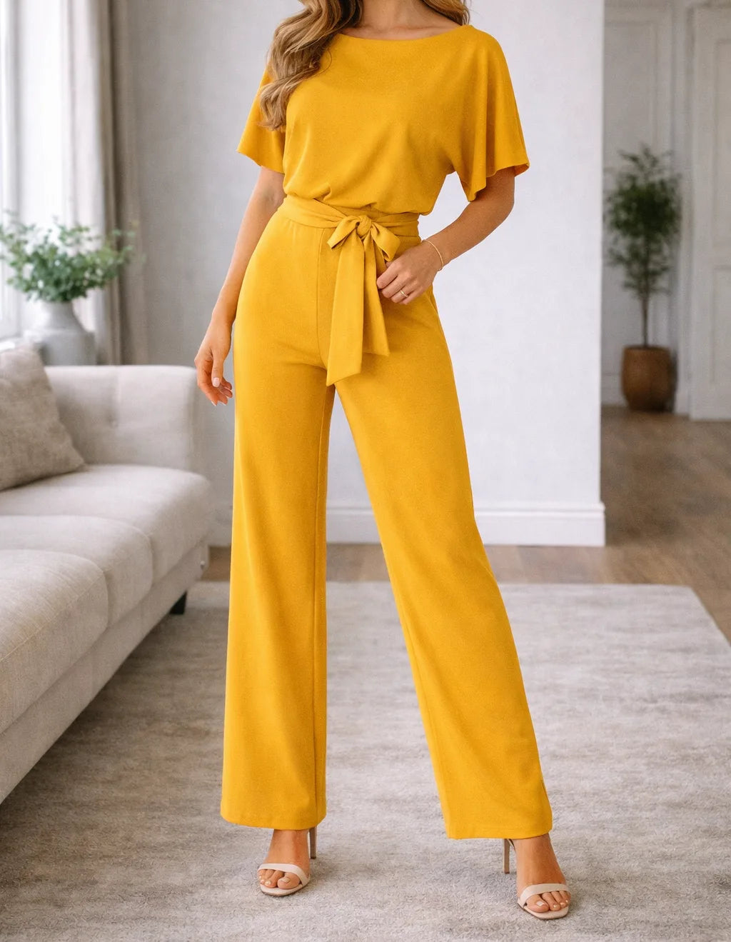 Tops en pants set met wijde broek