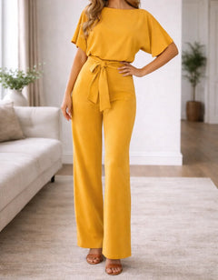 Tops en pants set met wijde broek