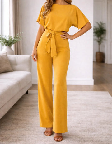 Tops en pants set met wijde broek