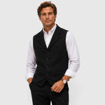 Gilet met herringbone patroon