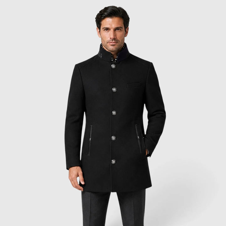 Formele heren trenchcoat met dubbele knoop