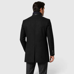 Formele heren trenchcoat met dubbele knoop