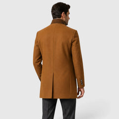 Formele heren trenchcoat met dubbele knoop