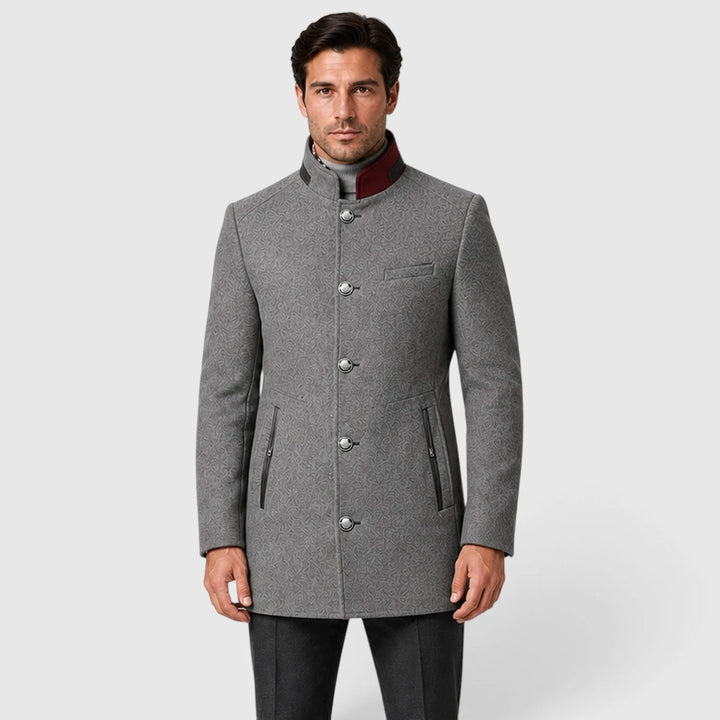 Formele heren trenchcoat met dubbele knoop