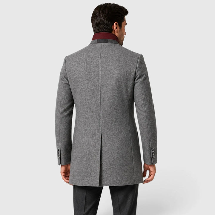Formele heren trenchcoat met dubbele knoop