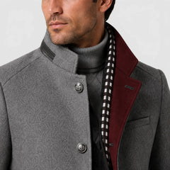 Formele heren trenchcoat met dubbele knoop