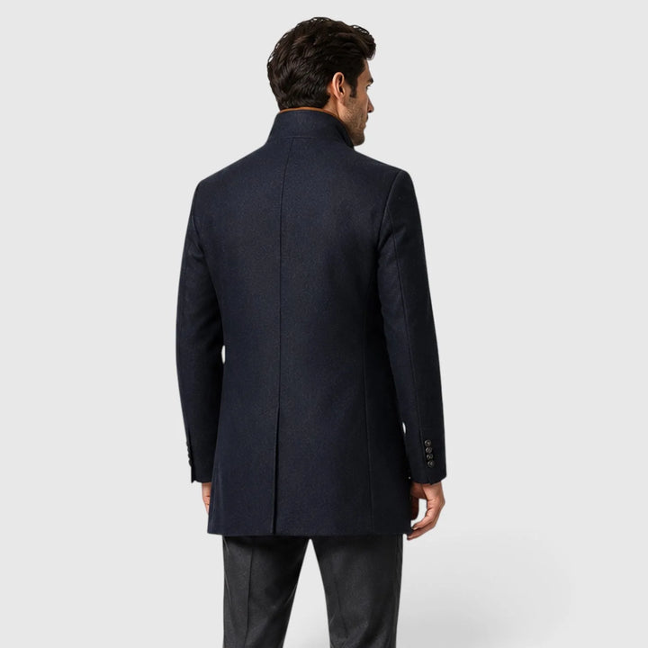 Formele heren trenchcoat met dubbele knoop