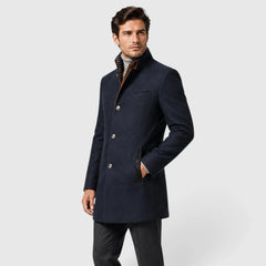 Formele heren trenchcoat met dubbele knoop