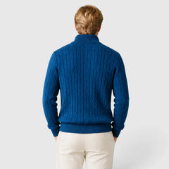Zip-up trui met kabelpatroon