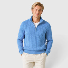 Zip-up trui met kabelpatroon
