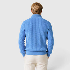 Zip-up trui met kabelpatroon
