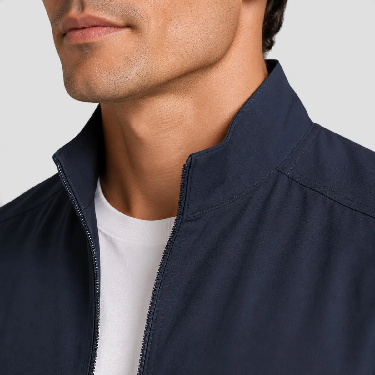 Bomberjack met mock neckline