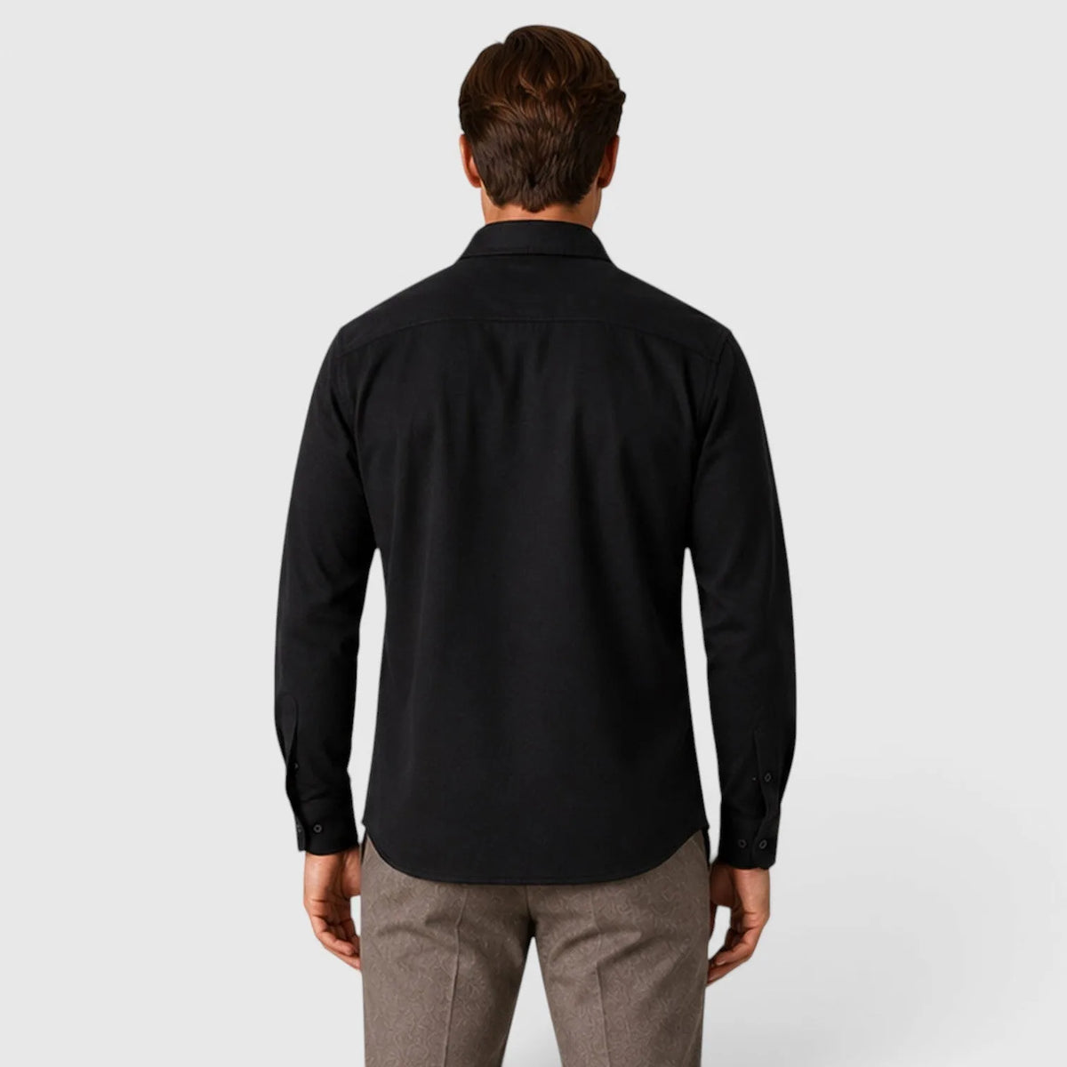 Overshirt slim fit met mandarin collar
