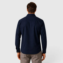 Overshirt slim fit met mandarin collar