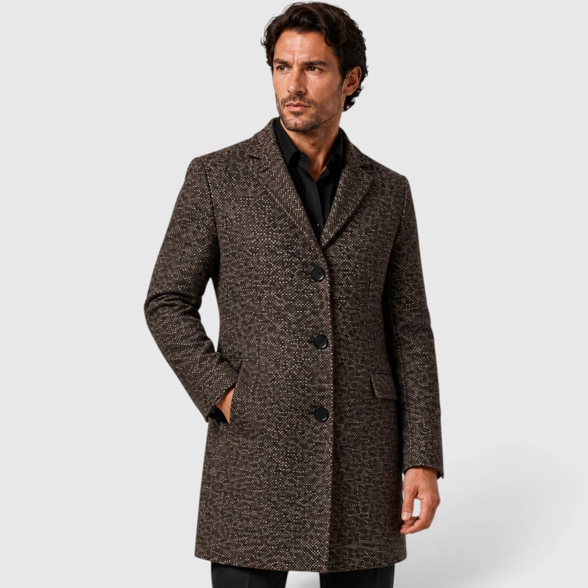 Trenchcoat slim fit met v-hals