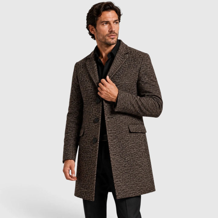 Trenchcoat slim fit met v-hals