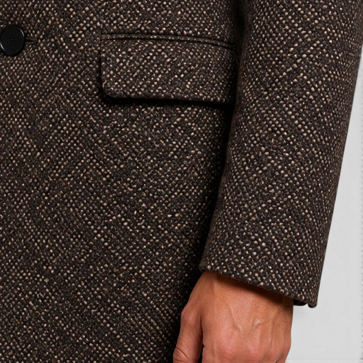 Trenchcoat slim fit met v-hals
