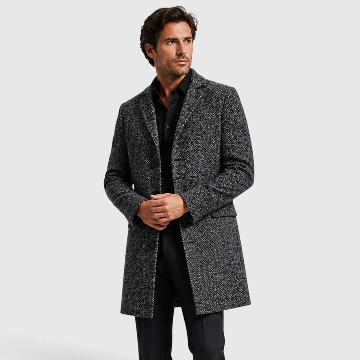 Trenchcoat slim fit met v-hals