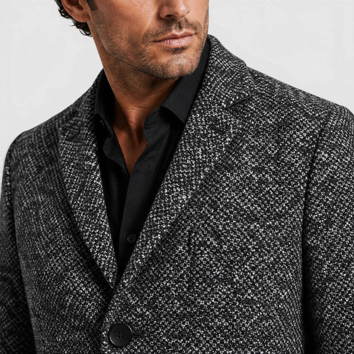 Trenchcoat slim fit met v-hals