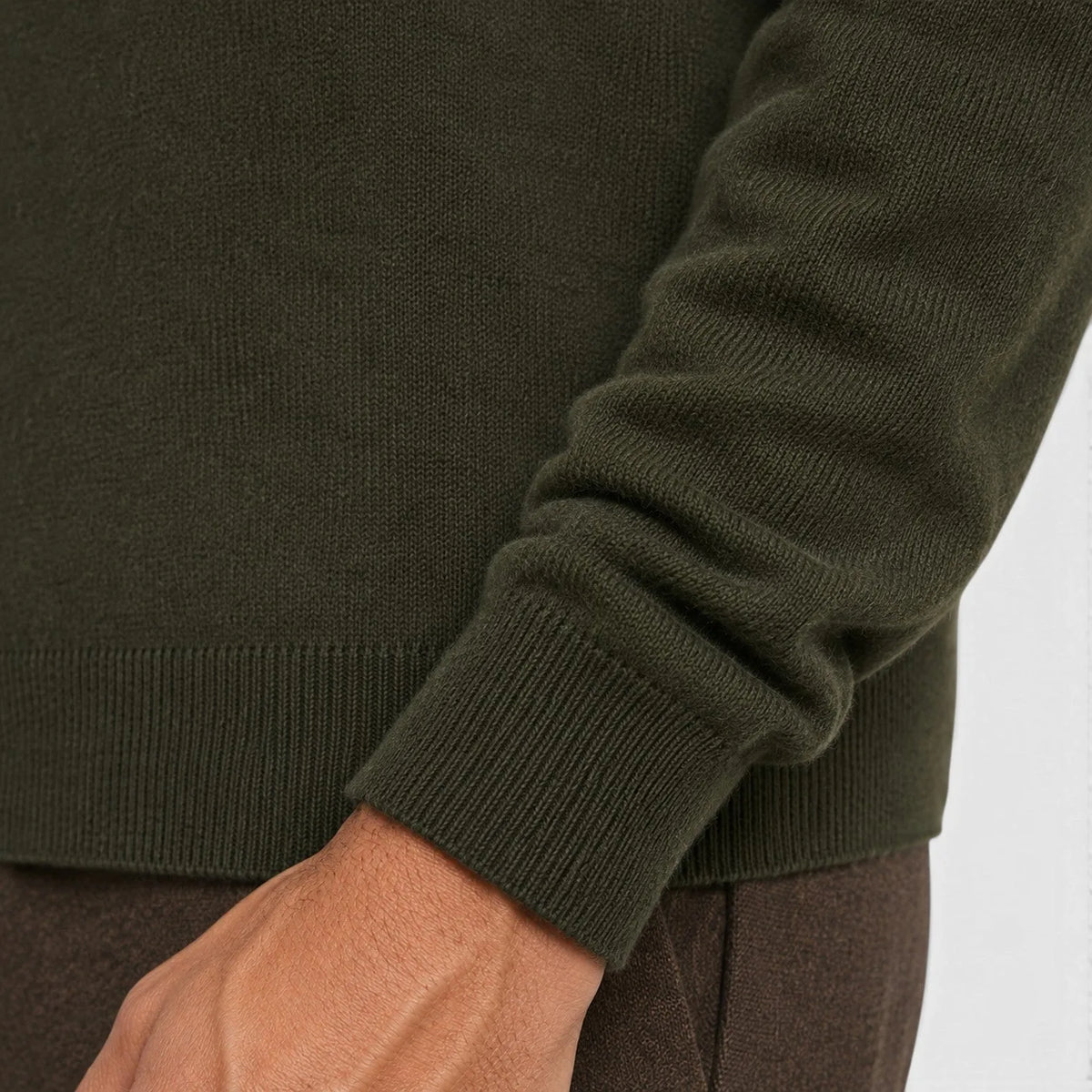 Zip-up fleece sweater met stand collar
