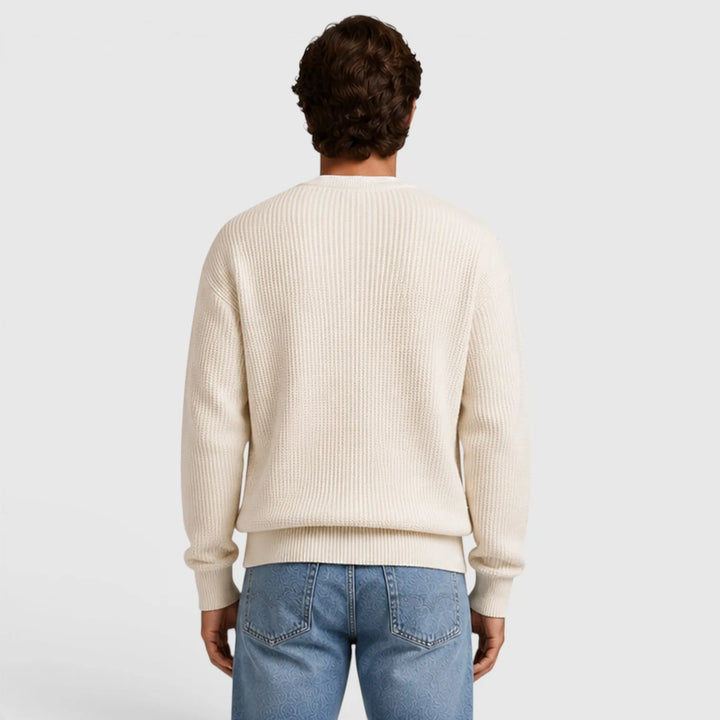 Cardigan met rits en ronde hals