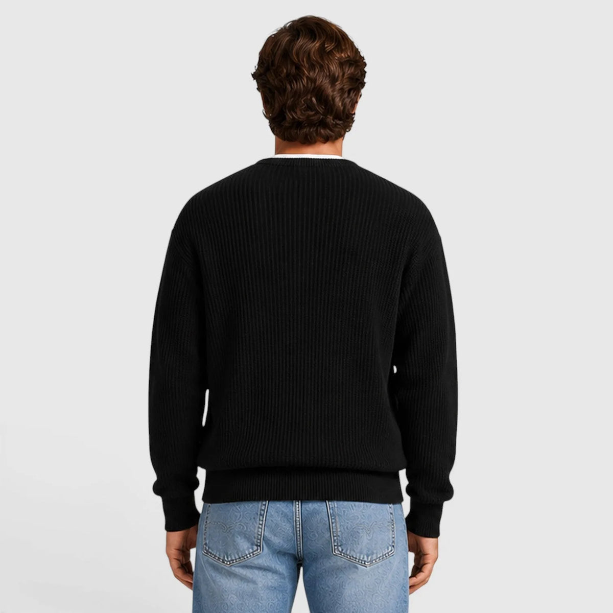 Cardigan met rits en ronde hals