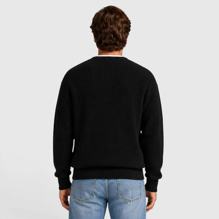 Cardigan met rits en ronde hals