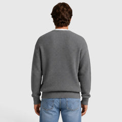 Cardigan met rits en ronde hals