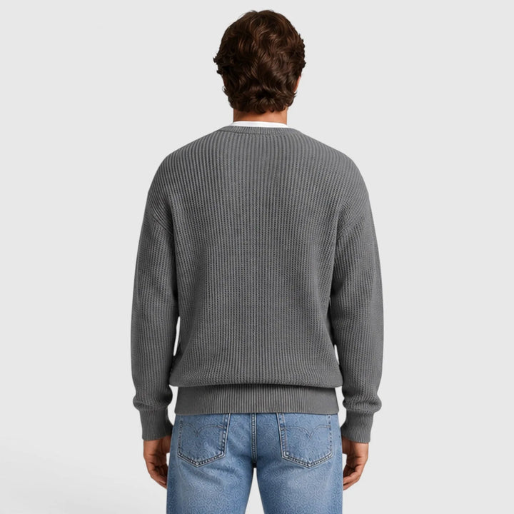 Cardigan met rits en ronde hals