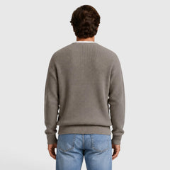 Cardigan met rits en ronde hals