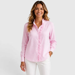 Blouse met ruffles en knopen