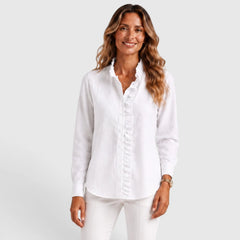 Blouse met ruffles en knopen
