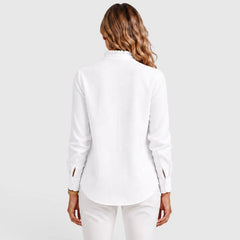 Blouse met ruffles en knopen