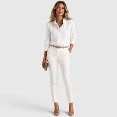Blouse met ruffles en knopen
